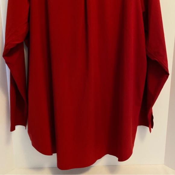 Athleta Women's Urbanite Top Long Sleeve Button Down Shirt Candy Red Size 1X - Picture 5 of 11